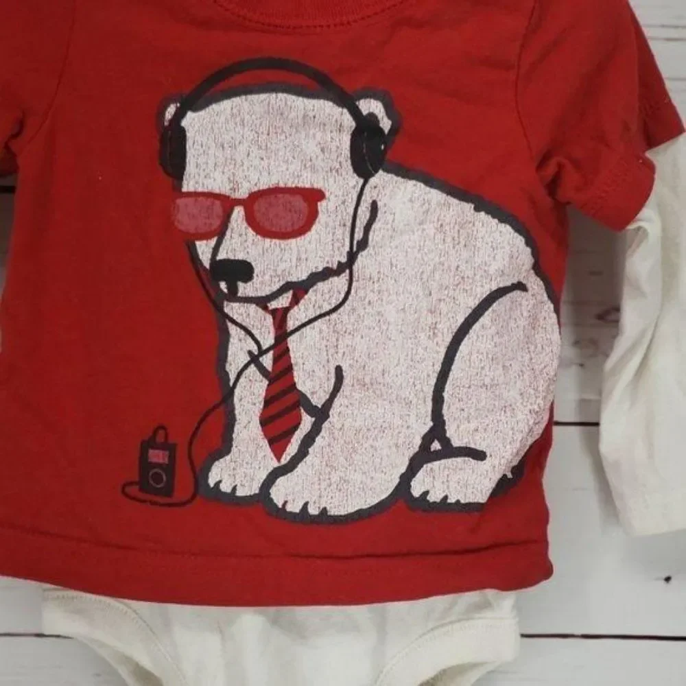 Old Navy‎ Polar Bear Music Infants 12/18 Bodysuit